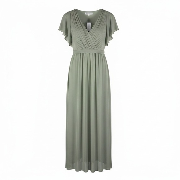 Ever Pretty Dresses & Skirts - Ever Pretty Bridesmaids Dress Size 6 Sage Green Chiffon Pleated Maxi EE0164AMG06